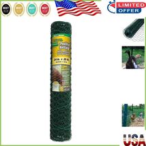 Durable 2ft x 25ft Green PVC Poultry Netting Fence - Versatile Garden Su... - $958.43 MXN