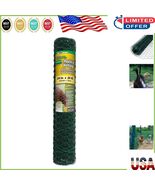 Durable 2ft x 25ft Green PVC Poultry Netting Fence - Versatile Garden Su... - $958.43 MXN