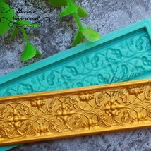 Border Baroque Silicone Mold Relief Scroll Fondant Sugarcraft Lace Cake Deco - £8.86 GBP