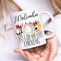 Personalized Chicken Gifts For Women, Funny Chicken Mug, Farmhouse Kitchen Acces - £13.50 GBP