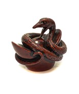 Chinese Zodiac Snake Composite Burgundy Red - $6.90
