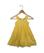 Sigrid Olsen Kids Dress Girls 5 Yellow White Plaid Sundress Crochet Trim... - $27.06 CAD
