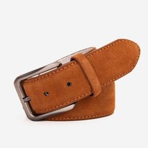 The Bari Tan Suede Leather Belt image 10