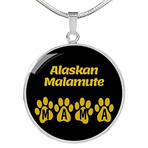 Alaskan Malamute Mama Circle Necklace Stainless Steel or 18k Gold 18-22" Dog Own