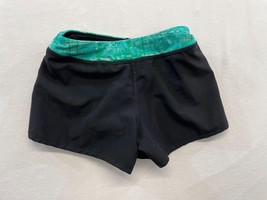 Athletic Works Girls Athletic Shorts Size 6X Black Green Polyester Elast... - $7.92
