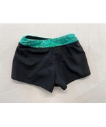 Athletic Works Girls Athletic Shorts Size 6X Black Green Polyester Elast... - $7.92