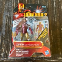 Marvel Iron Man 2 Mark VI with Power Up Glow Action Figure Hasbro 2010 New - £18.53 GBP