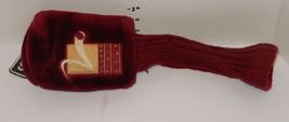 Vintage Square Two Burgundy Knit Sock Plush Golf Club Head Cover 9 Wood - $8.88