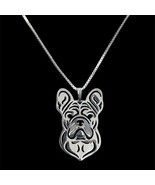New Women’s Silver Tone French Bulldog Fashion Necklace - $9.90