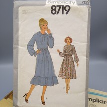 Vintage Sewing PATTERN Simplicity 8719, Misses 1978 Dress and Tie Belt, ... - $12.60