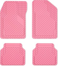 Pink Car Floor Mats Universal Front &amp; Rear Cut-to-Fit - £78.21 GBP