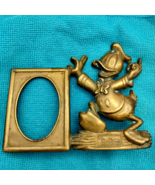 Rare vintage Walt Disney Productions Brass Donald Duck Small Oval Pictur... - £50.35 GBP