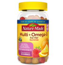 Nature Made Women&#39;s Multivitamin + Omega-3 Gummies Lemon, Orange &amp; Strawberry80. - £24.98 GBP