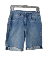 NYDJ Ella Denim Cuffed Hem Shorts Size 4 Medium Wash - $17.81