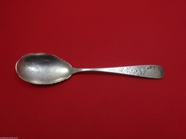Antique Lily Engraved by Hennegan & Bates Sterling Silver Preserve Spoon Poppies - $331.45