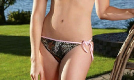 New Mossy Oak Break Up Camo Pink String Hunting Bikini Swimsuit Bottom 607121 L - £13.30 GBP