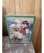 Christmas Snowman Party Oversized Puzzle 500 Pieces New In Sealed Package. - $25.97 CAD