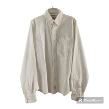 Ruehl No. 925 Shirt Mens Extra Large Cream Thick Cotton Button Down Long... - $22.64