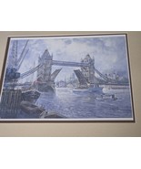 H. Moss London Tower Bridge Print Still Life Signed and Framed - $49.49