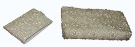 VTG Ivory Purse Textured Vinyl Pearl Clutch &amp; Matching Wallet 1940s Unused - $30.29