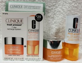 Clinique FRESH PRESSED Daily Booster .29 oz/8.5mL Superdefense Cream .5 oz/15mL - £19.77 GBP