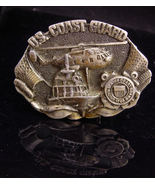 Vintage Coast Guard Buckle / Helicopter ship front /  military veteran g... - £59.95 GBP