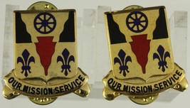 Vintage US Military DUI Insignia Pin Set 167th Support and Supply Battalion - $12.35