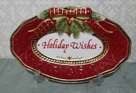 Vintage Sentiment Tray Damask Holiday by Fitz &amp; Floyd   - £20.35 GBP