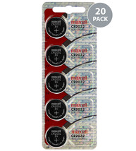 Maxell CR2032 Battery 3V Lithium Coin Cell (20 Count) + Tracking - £22.97 GBP