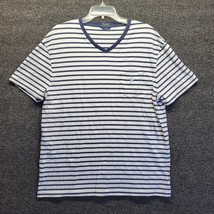 Polo Ralph Lauren white/blue Classic Fit striped pocket t-shirt Sz L (No Size) - £14.86 GBP