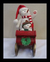 Hallmark Jingle Pals Singing Snowman Twinkling Sleigh Ride 2016  No Move... - $29.69