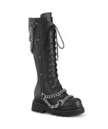 DEMONIA RENEGADE-215  Womens Black  2&quot; Platform Chains Zipper Knee High ... - $1,156.62 MXN