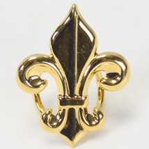 Fleur de Lis Scarf Clip Gold Tone Holder 1-3/4&quot; H x 1-1/2&quot; W - $5.87