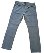 Bullhead Skinny Jeans Mens 34x30 Gray Distressed Rocker Grunge - £11.59 GBP
