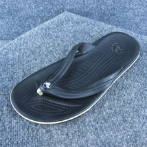 Crocs  Women Flip Flop Sandal Shoes Black Synthetic Size 8 Medium - £15.51 GBP
