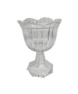 Vintage 8&quot; tall SOGA Round Glass Large Flower Compote Made in Japan Cont... - £22.44 GBP