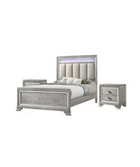 2 Piece Bedroom Set: Egeo Dresser + Omaha Nightstand - Black/Light Oak - $8,397.46 MXN