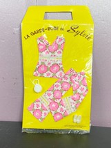 Sylvie Wardrobe Outfit Furga Alta Moda Doll pink Floral New old stock Fr... - £23.73 GBP