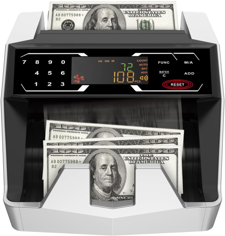 Bill Detector Automatic Money Detection Fast Counting Speed Cash Countin... - $193.63