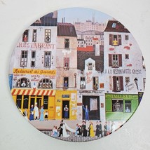 Vintage RDE Imports Trivet France Street Wedding Scene 8 Inch Melamine - $17.77