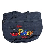 Walt Disney World Tote Bag Embroidered Black Characters - $19.20 CAD