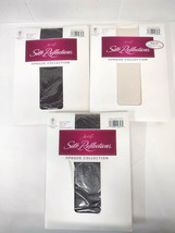 Hanes Silk Reflections Size EF LOT of 3 Opaque Collecton Control Top Pan... - $19.34