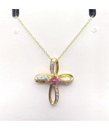 Stamped 925 sterling silver Cross pendant necklace - $40.23 CAD