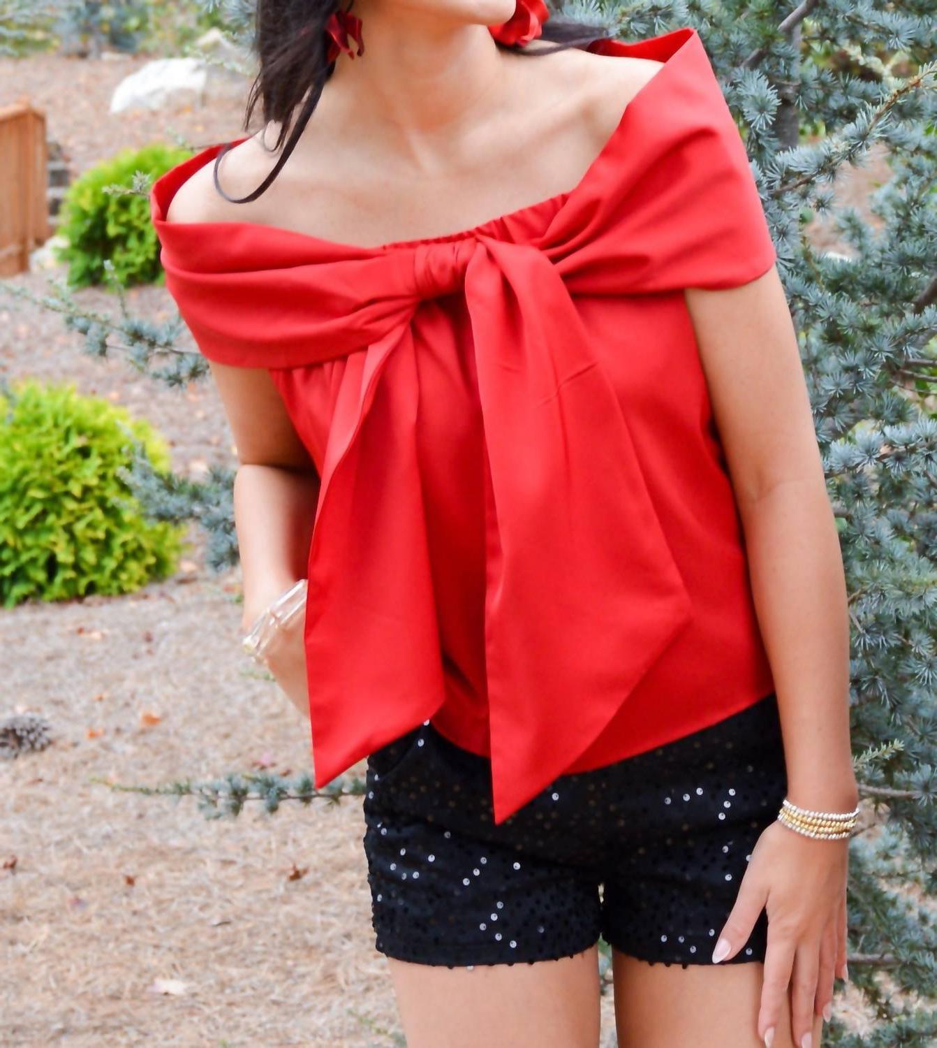 Tcec bowtiful bliss off the shoulder top size L - $44.55