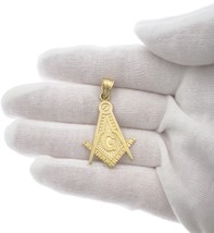 Freemason Masonic Square &amp; Compass Pendant 10k Gold 3.0g - £170.53 GBP