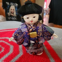 Japanese Geisha Doll Kyoto Doll Silk Kimono Yuzen 8&quot; - £13.80 GBP