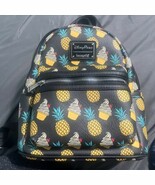 Disney Parks Loungefly Dole Whip Pineapple Swirl Mini Black Backpack Bag - $98.99