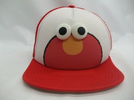 Elmo Sesame Street Hat Red White Snapback Trucker Cap - £15.84 GBP