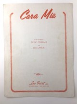 Cara Mia Tulio Trapani  Lee Lange  Sheet Music  ~ 1954 ~  Leo Feist Inc. - £5.50 GBP