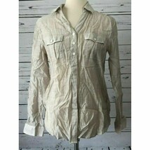 Chicos Blouse Small Sheer Shirt Top Button Front Rayon Nylon Chico&#39;s size 0 - $15.20